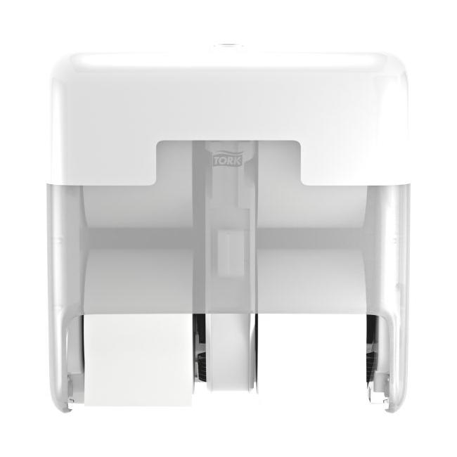 Zásobník na 4 kotúče bezdutinkového toaletného papiera Tork OptiServe, biely T7