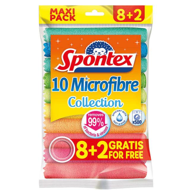 Utierky Spontex Microfibre 8+2 Zdarma