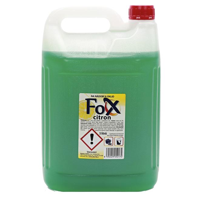 Čistiaci prostriedok na riad a upratovanie Fox citrón 5l