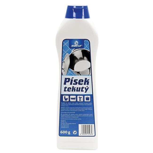 Satur tekutý prášok 600 g na riad, vane, keramiku, umývadlá