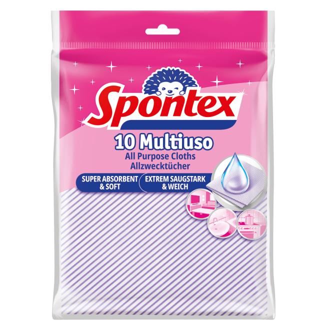 Utierka viacúčelová SPONTEX Multiuso, 10 ks