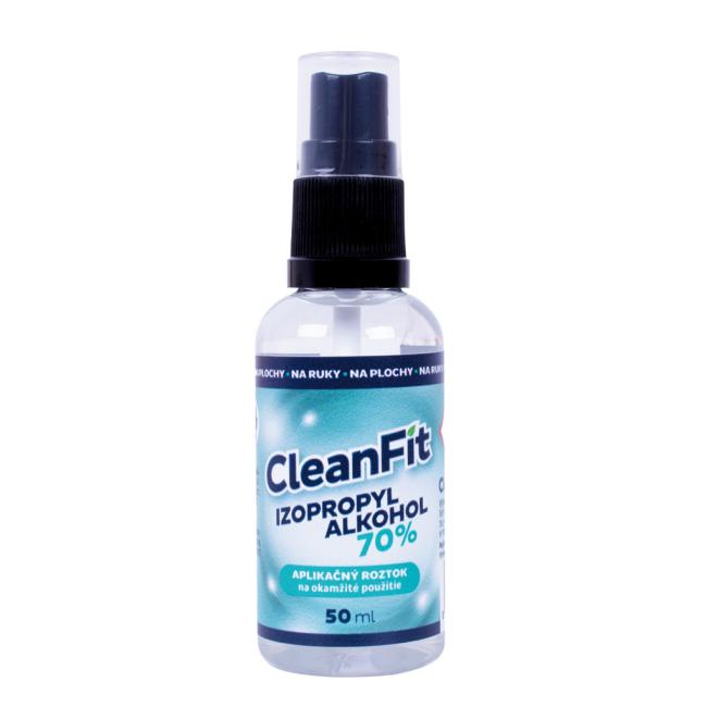CleanFit alkoholový roztok IZOPROPYLALKOHOL 70% s rozprašovačom 50 ml