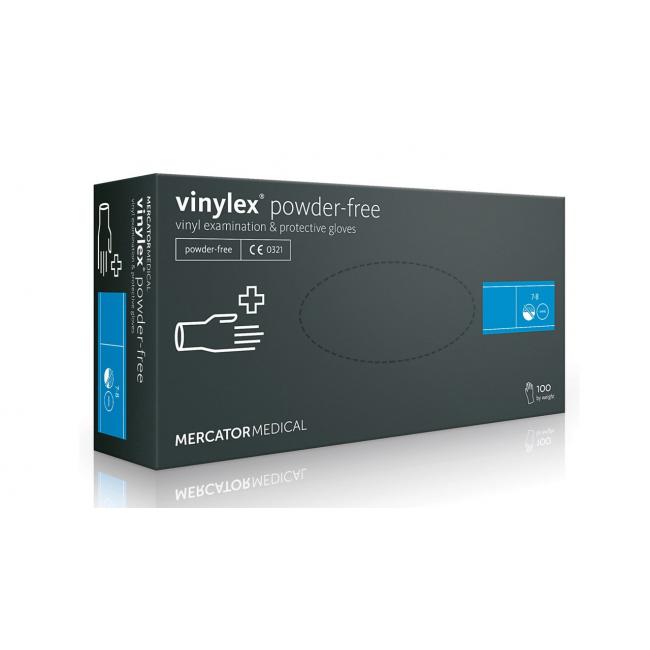 Rukavice jednorazové, vinylové, nepudrované, biele 8/M (100 ks)