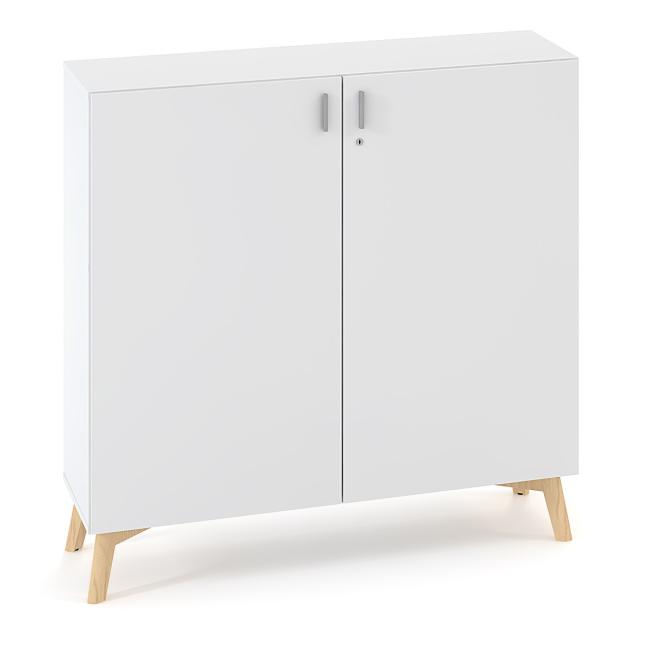 Policová skriňa ALFA ROOT s del.priečkou, 2 police, 120x47x121,5cm, biela