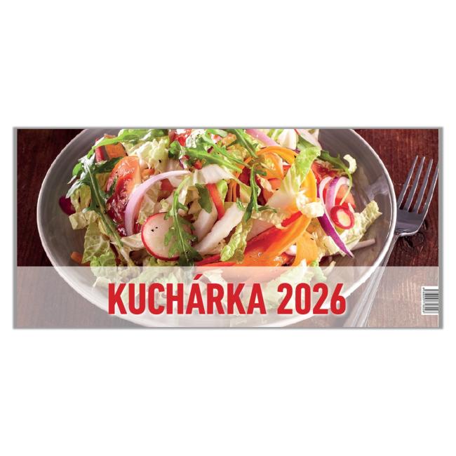 Stolový kalendár riadkový Kuchárka 29,7 × 14,0 cm 2026