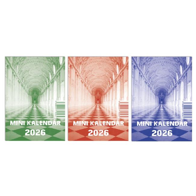 Stolový kalendár riadkový Mini MIX farieb 7,5 × 10,5 cm 2026