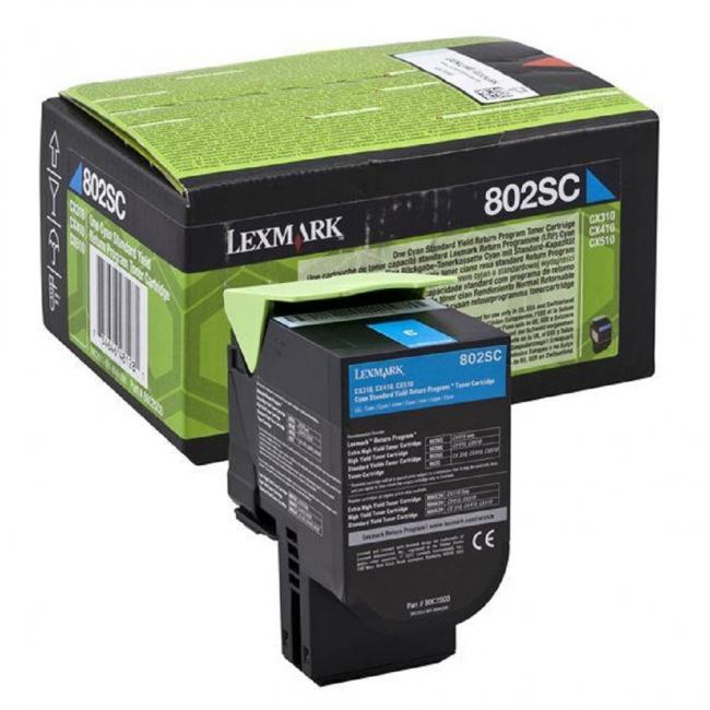 Toner Lexmark 802SC cyan (2.000 str.)