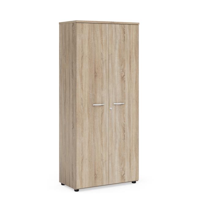 Policová skriňa BASIC, so zámkom, 80x40x182,1cm, dub dub Sonoma