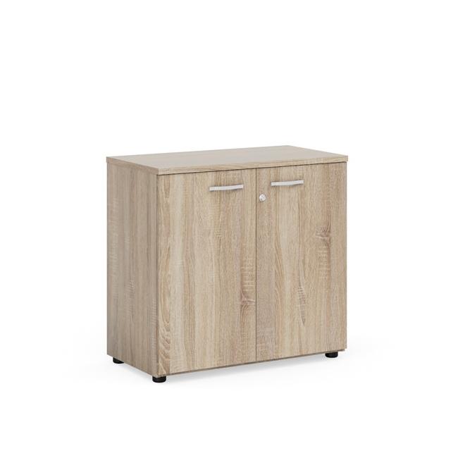 Policová skriňa BASIC, so zámkom, 80x40x76,5cm, dub Somona
