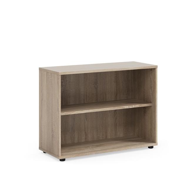 Policová skriňa BASIC, otvorená, 100x40x75,3cm, dub Somona