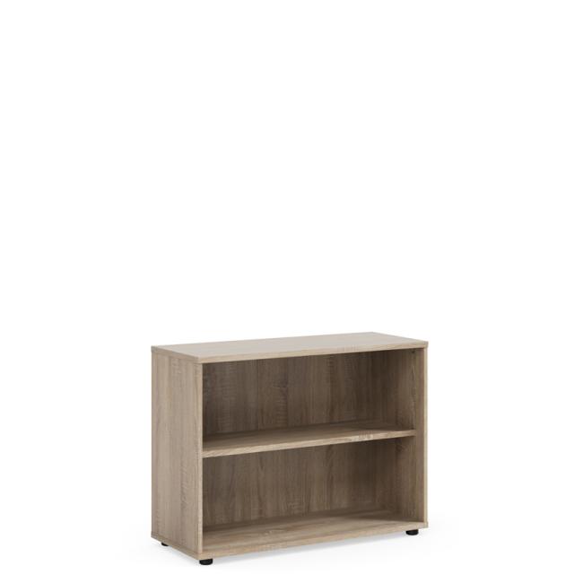 Policová skriňa BASIC, otvorená, 100x40x75,3cm, dub Sonoma