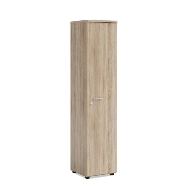 Policová skriňa BASIC, pravé dvere so zámkom, 40x40x182,1cm, dub Somona