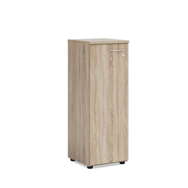 Policová skriňa BASIC, ľavé dvere so zámkom, 40x40x111,7cm, dub Somona