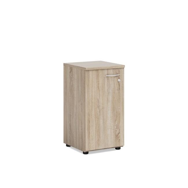 Policová skriňa BASIC, ľavé dvere so zámkom, 40x40x76,5cm, dub Somona