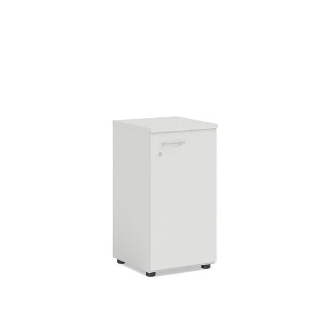 Policová skriňa BASIC, pravé dvere so zámkom, 40x40x76,5cm, biela