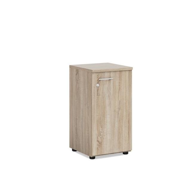 Policová skriňa BASIC, pravé dvere so zámkom, 40x40x76,5cm, dub Somona