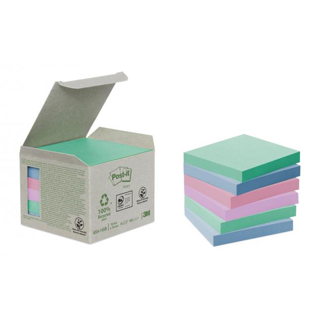 Samolepiaci bloček Post-it recyklované 76x76 dúhové