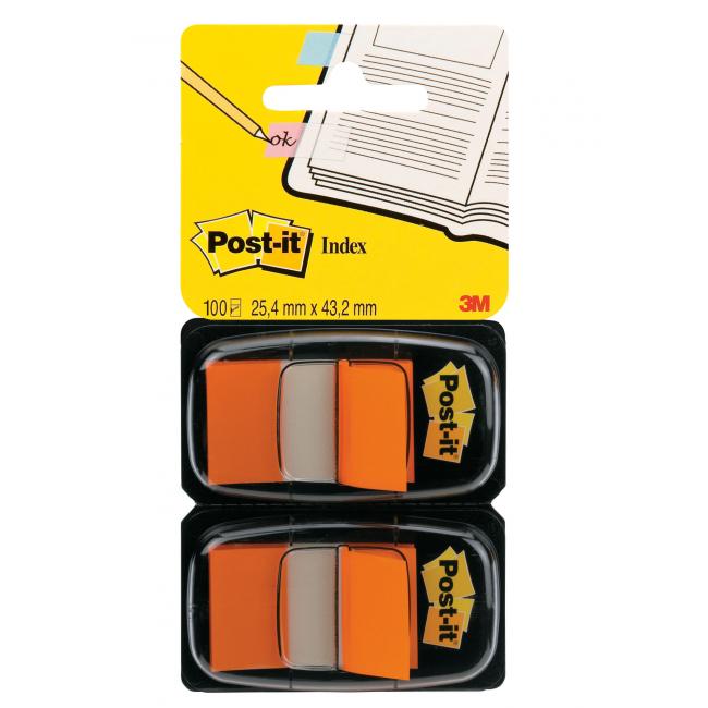 Záložky Post-it Index široké 25x43 oranžová