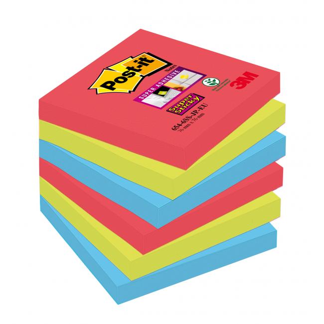 Bločky Post-it® Super Sticky _Bora Bora_ 76x76mm