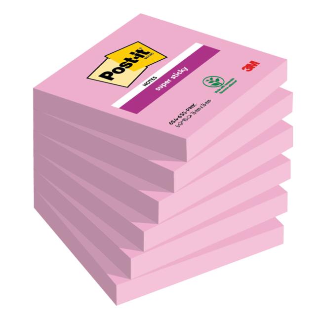 Bločky Post-it® Super Sticky - Ultra Ružová 76x76mm