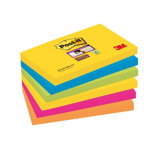 Bločky Post-it® Super Sticky _Rio de Janeiro _ 127x76mm