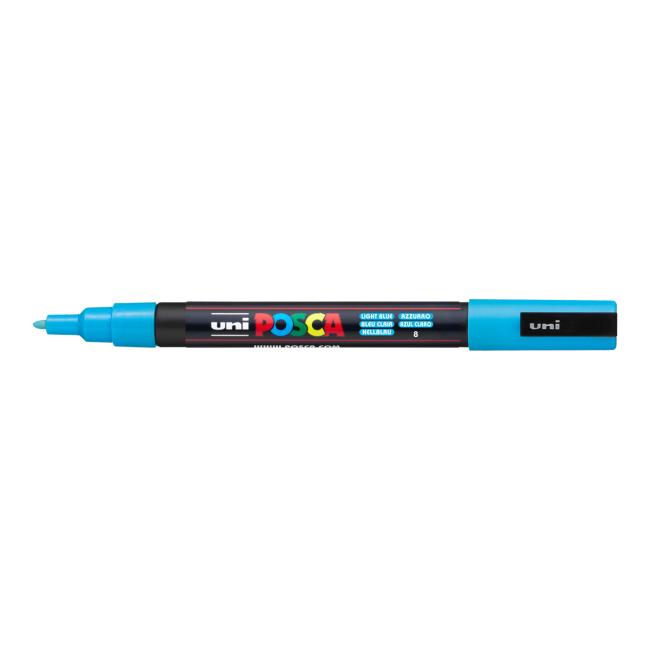 Popisovač uni POSCA PC-3M svetlomodrý
