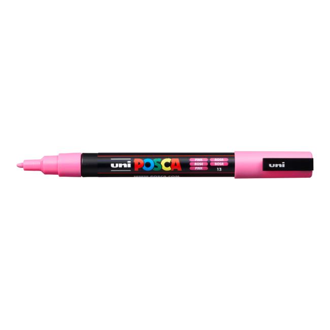 Popisovač uni POSCA PC-3M ružový