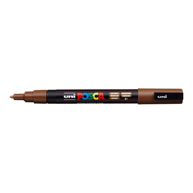 Popisovač uni POSCA PC-3M hnedý