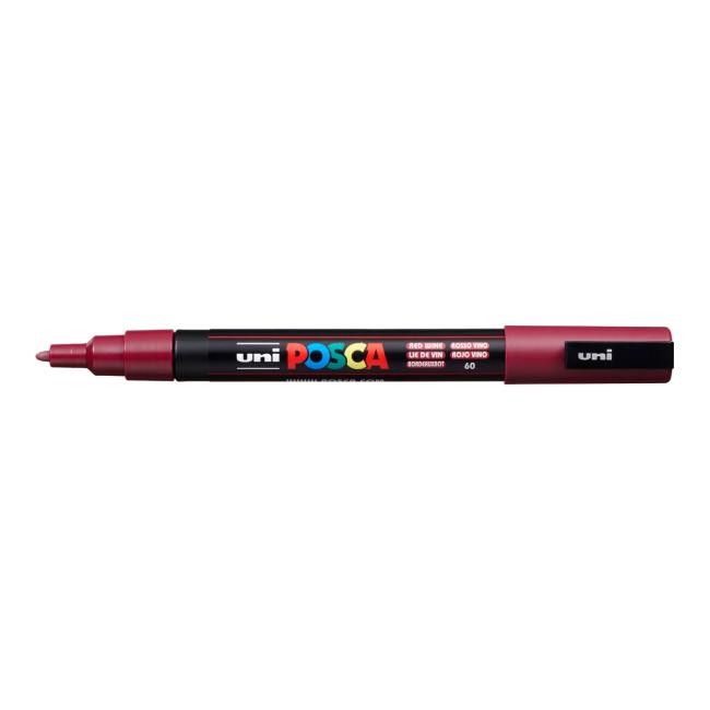 Popisovač uni POSCA PC-3M bordový