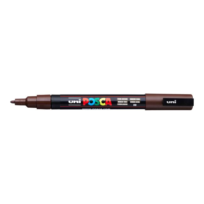 Popisovač uni POSCA PC-3M tmavohnedý