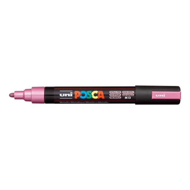 Popisovač uni POSCA PC-5M metalicky ružový