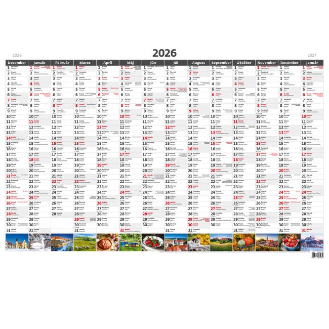 Plánovacia ročná mapa A1 88 x 64 cm obrázková