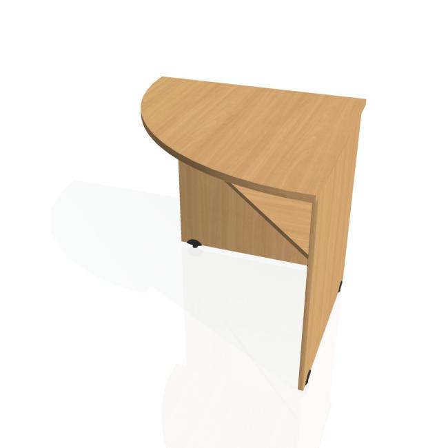 Doplnkový stôl Gate, ľavý, 80x75,5x80 cm, buk/buk