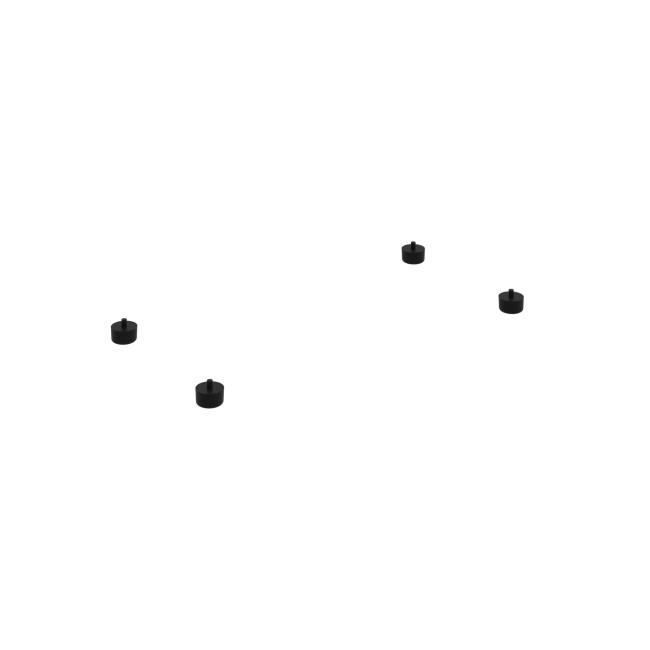 Rektifikačné nožičky, plastové, 27 mm, 4 ks