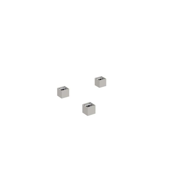 Rektifikačné nožičky, kovové, 5x5 cm, 3 ks