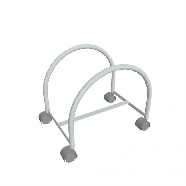 Pojazdný nosič PC Mobil, 26x33x36 cm, sivý