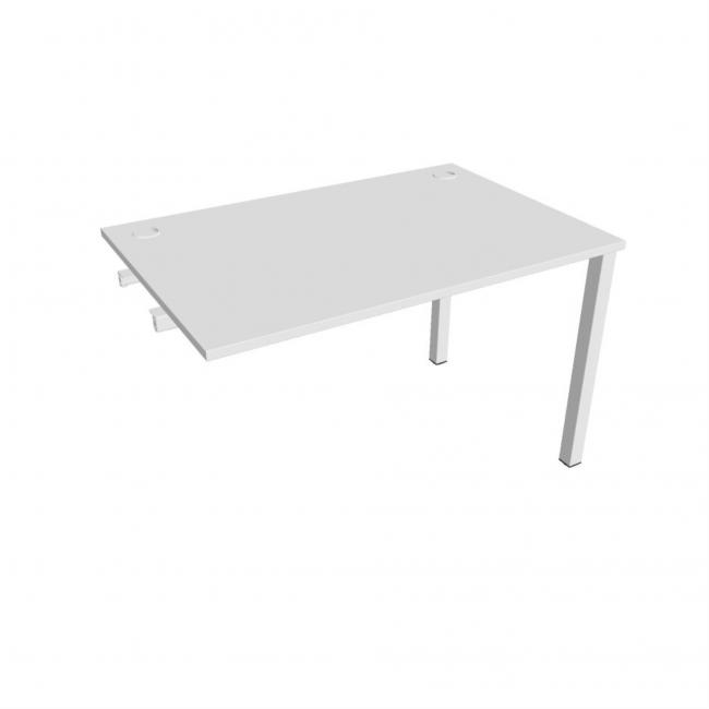 Pracovný stôl Uni k pozdĺ. reťazeniu, 120x75,5x80 cm, biela/biela