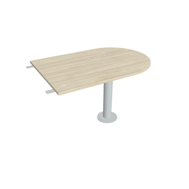 Doplnkový stôl Cross, 120x75,5x80 cm, agát/kov