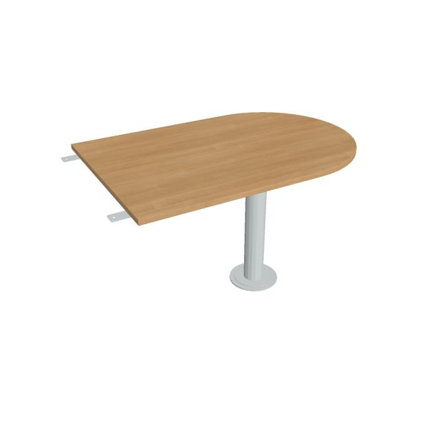 Doplnkový stôl Cross, 120x75,5x80 cm, dub/kov