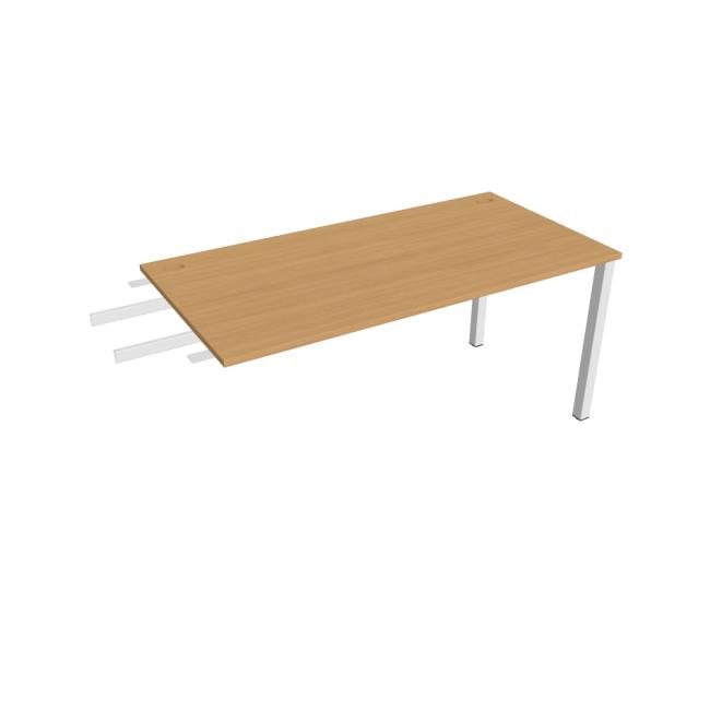 Pracovný stôl Uni, reťaziaci, 160x75,5x80 cm, buk/biela