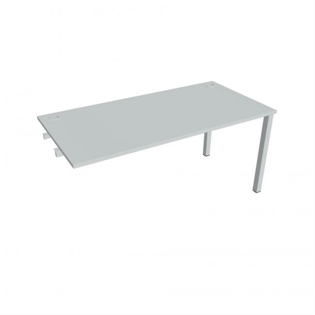 Pracovný stôl Uni k pozdĺ. reťazeniu, 160x75,5x80 cm, sivá/sivá