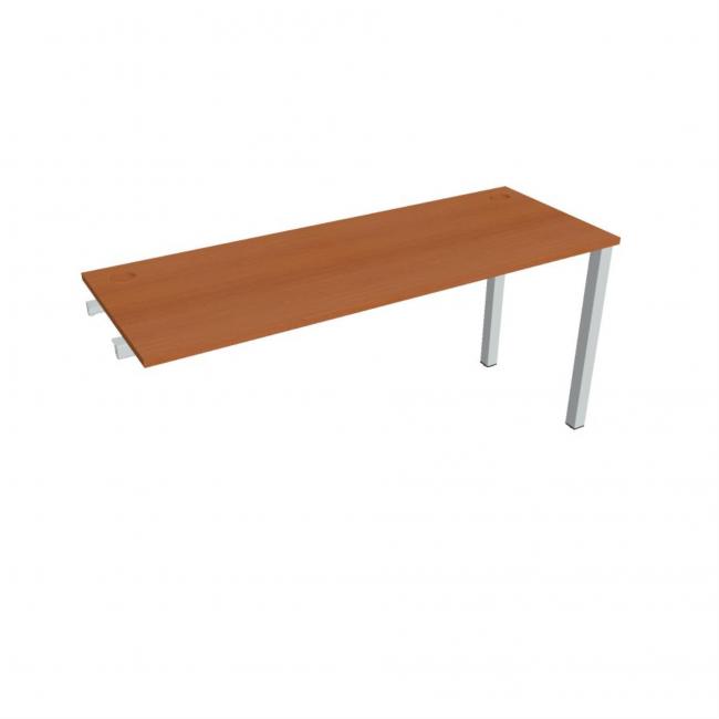 Pracovný stôl Uni k pozdĺ. reťazeniu, 160x75,5x60 cm, čerešňa/sivá