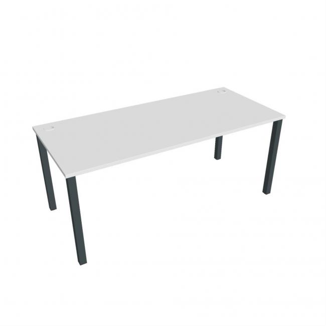 Pracovný stôl Uni, 180x75,5x80 cm, biela/čierna