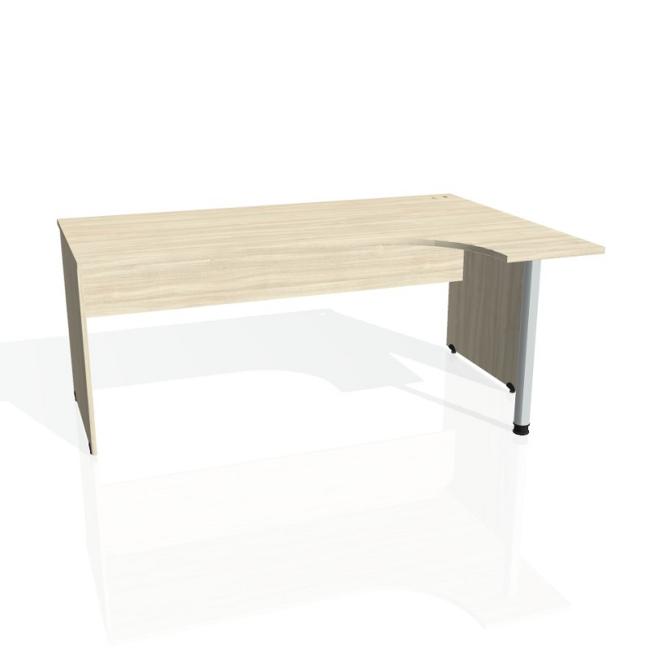 Pracovný stôl Gate, ergo, ľavý, 180x75,5x120 cm, agát/agát