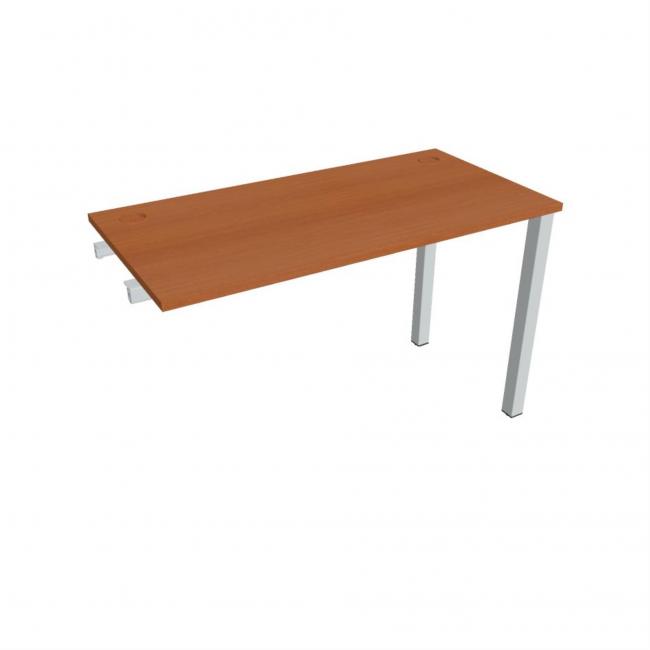 Pracovný stôl Uni k pozdĺ. reťazeniu, 120x75,5x60 cm, čerešňa/sivá