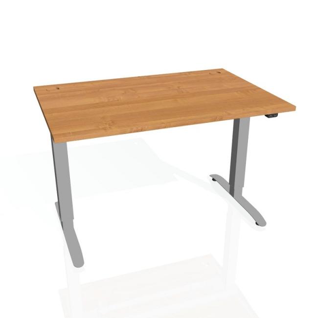 Pracovný stôl Motion, ZO, 2S, 120x70,5-120,5x80 cm, jelša/sivá