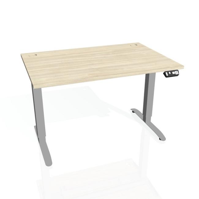 Pracovný stôl Motion, PO, 2S, 120x70,5-120,5x80 cm, agát/sivá
