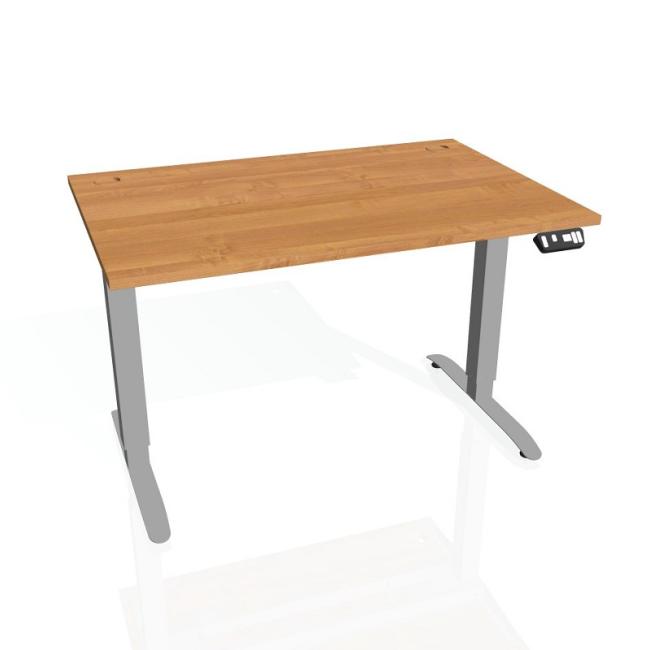 Pracovný stôl Motion, PO, 2S, 120x70,5-120,5x80 cm, jelša/sivá