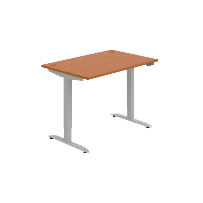 Pracovný stôl Motion, PO, 2S, 120x70,5-120,5x80 cm, čerešňa/sivá