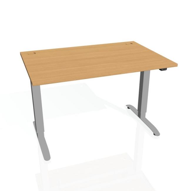 Pracovný stôl Motion, ZO, 2S, 160x70,5-120,5x80 cm, buk/sivá